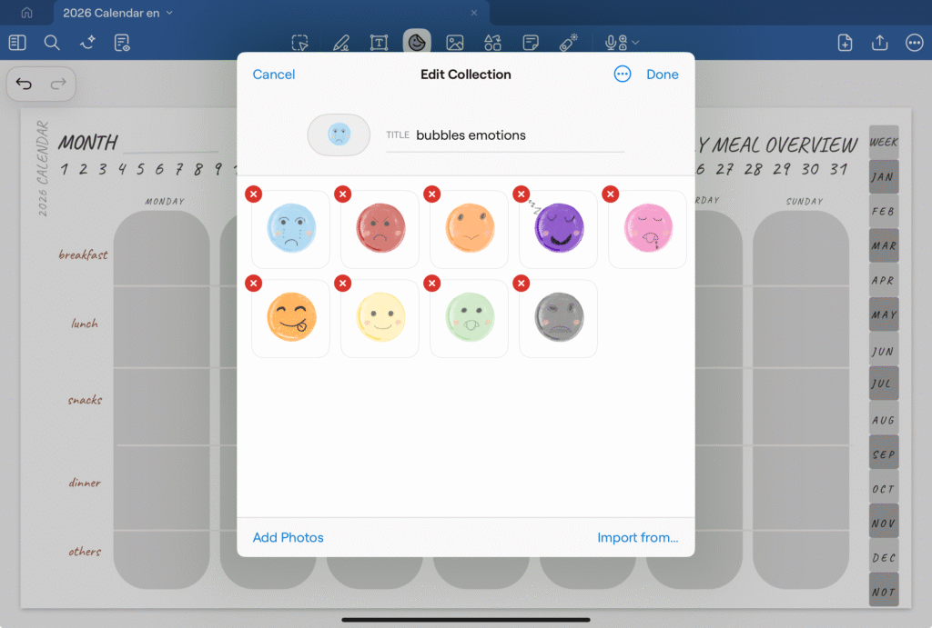 emotions bubbles stickers